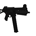 modern submachine gun 3d model