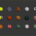 Various Colorful Sports Balls With Different Designs And Athletic Equipment Collection