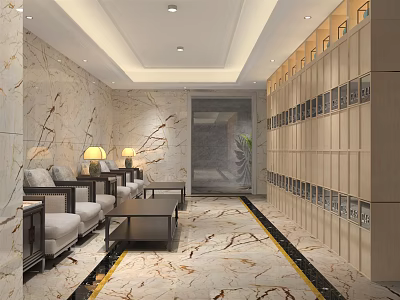 Modern Rest Area 3d model