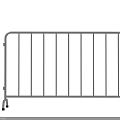 Portable Metal Temporary Fence With Railing Structure And Wheels For Crowd Control 3d model