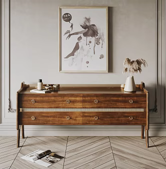 Silky TV Cabinet Decorative Cabinet Side Cabinet 3d model