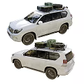 White SUVs With Roof Racks And Outdoor Gear