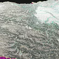 High Resolution Satellite Map of Regional Terrain with Boundaries and Features 3d model