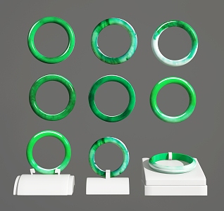 Bracelet Jade Bracelet Jade Jewelry 3d model