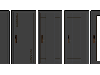 New Chinese style password door password door combination 3d model