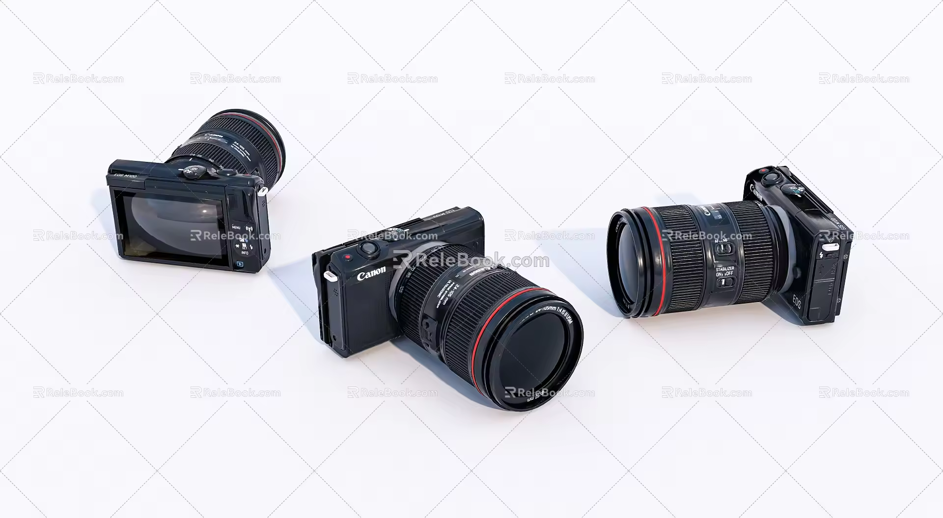 modern camera slr camera 3d model