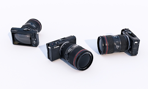 modern camera slr camera 3d model