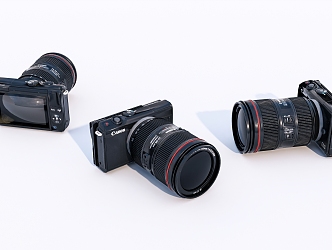 modern camera slr camera 3d model