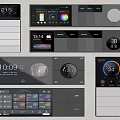 Smart Switch Panels With Digital Time Temperature Display And Modern Control Interface