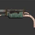 Industrial Mechanical Equipment Featuring Green Cylindrical Component Copper Pipes And Metal Frame