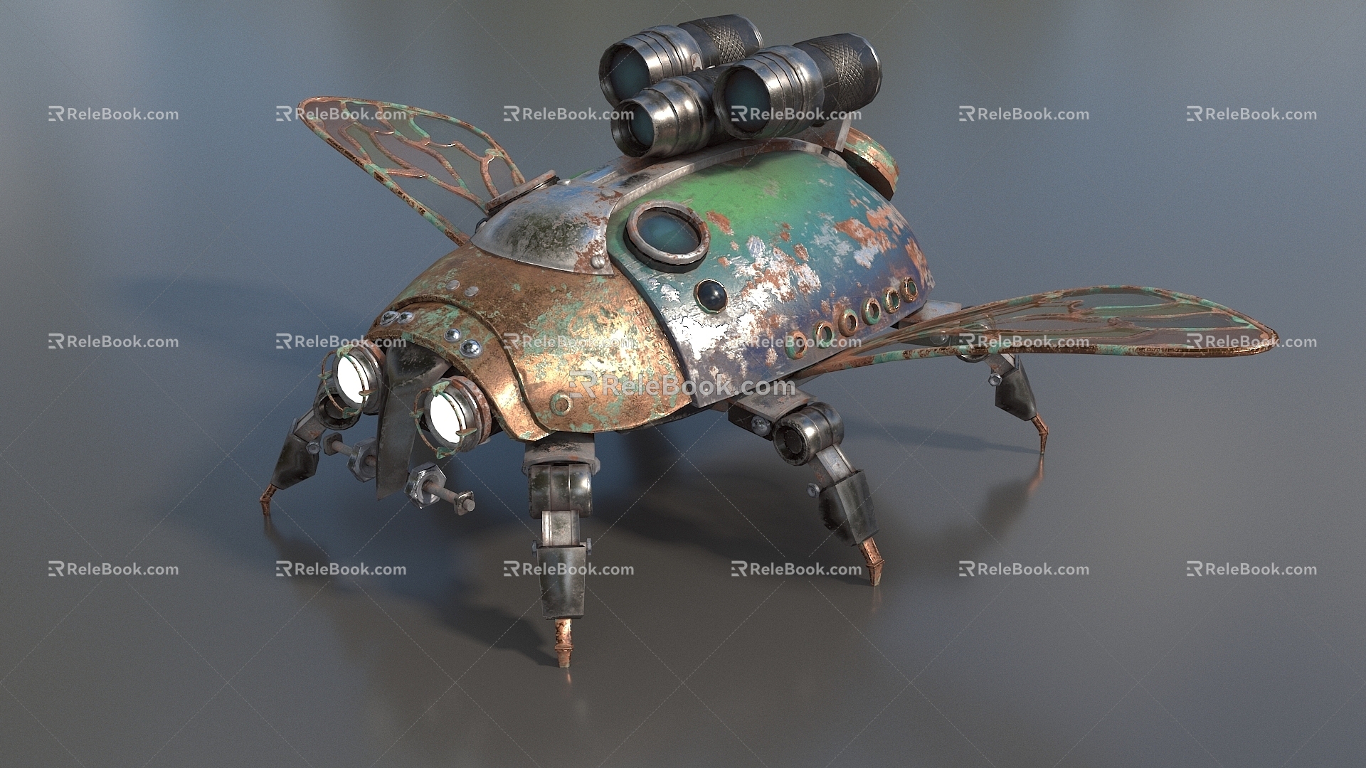 Sci-fi Flying Insect Sci-fi Bug Machine Beetle High-tech Flying Insect Machine Flying Insect Low Face Number Low Model Simple Model Game Sub-era Movie and TV Level Super Realistic 3d model