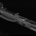 Futuristic Sci-Fi Warship Model With Metallic Body Detailed Structure And Advanced Design Features