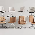 Modern Office Chairs In Various Styles With Neutral Tones And Metal Bases
