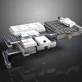 Modern Modular Industrial Structure With Metal Components And Grid Platform