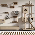 Modern cat climbing frame 3d model
