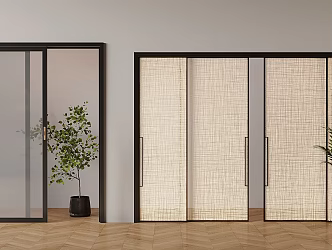 Glass sliding door sliding door glass sliding door kitchen balcony sliding door 3d model