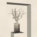 Modern Dried Flower Vase 3d model