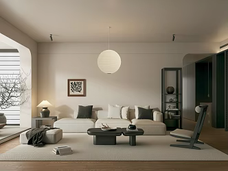Quiet Living Room Middle Living Room 3d model