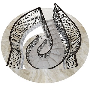 revolving staircase 3d model