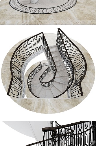 revolving staircase 3d model