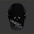 Tactical Weapon Helmet Featuring Black Color White Graphics And ONE Logo Design For Protection