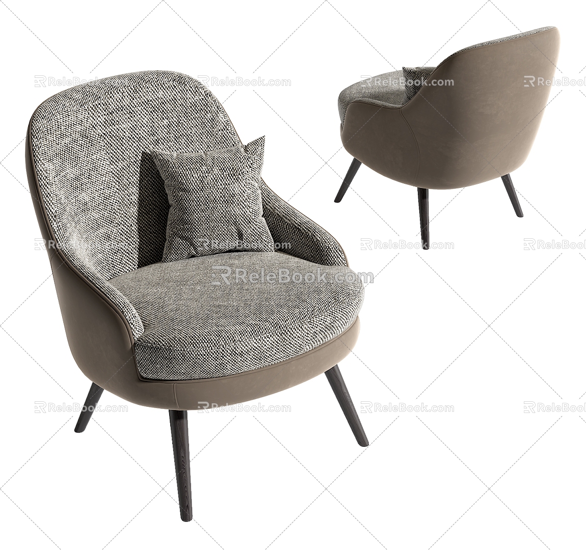 Minotti single sofa 3d model