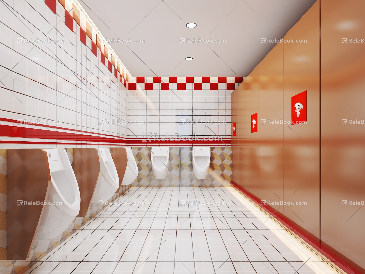 Public toilet Modern toilet 3d model