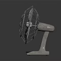 Retro Electric Fan With Vintage Design Metal Grid Cover And Silver Base