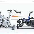 Silver And Blue Black Exercise Bikes With Adjustable Handlebar And Seat For Home Gym Fitness