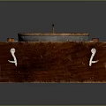Wooden Desk With Open Box Containing Compass Green Item And White Cards