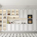 Elegant Modern Wine Cabinet Interior Design With Glass Doors And Soft Lighting