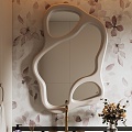 French mirror French bathroom mirror makeup mirror bathroom mirror 3d model