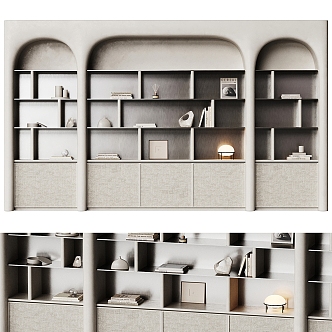 Bookcase Display Cabinet Decorative Cabinet 3d model