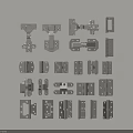 Modern Other Hardware Hinge Hardware 3d model