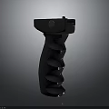 Black Tactical Weapon Grip With Spiral Textured Surface And Modern Design For Enhanced Handling