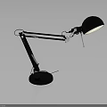 Modern Home Office Furniture Desk Lamp With Adjustable Arm Black Shade Round Base
