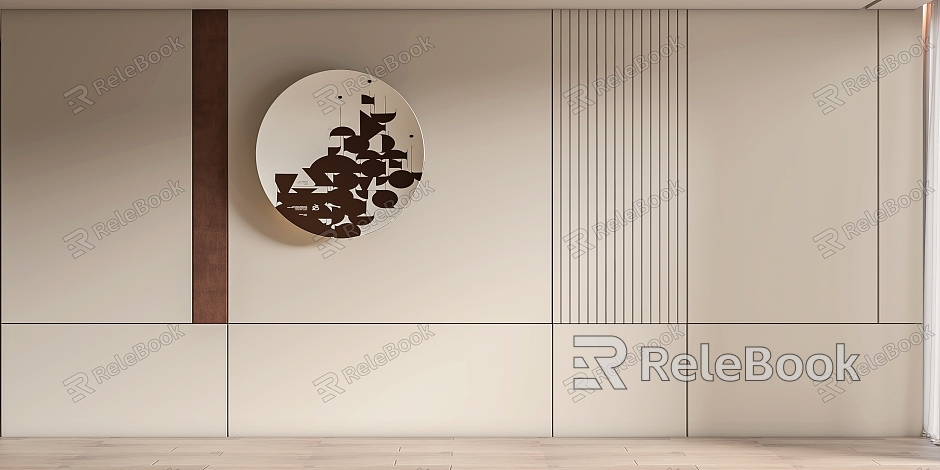 Modern bedside background wall bedroom background wall model