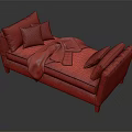 Modern bed end stool sofa multi-person sofa combination sofa 3d model
