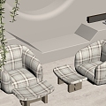 Single sofa leisure sofa leisure lounge chair 3d model