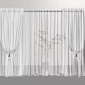 White Sheer Curtains With Elegant Tiebacks And Lightweight Fabric For Home Interior