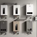 Household Water Heaters With Various Colors And Wall Mounted Designs