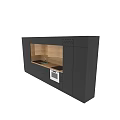 Elegant Modern Kitchen Interior With Light And Dark Cabinets Sink And Oven