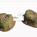 Rustic Wood And Moss Covered Stones For Natural Outdoor Decor