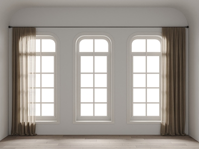 Vitra modern curtain gauze curtain window 3d model