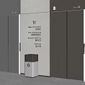 Modern Elevator Lobby With 1 To 16 Floors And Waste Sorting Signage