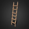 Ladder Wooden Ladder Climbing Ladder Woodworking Ladder Wooden Ladder Retro Ladder Old Ladder Broken Ladder Low Face Number Low Mold Simple Mold Video Level Super Realistic 3d model