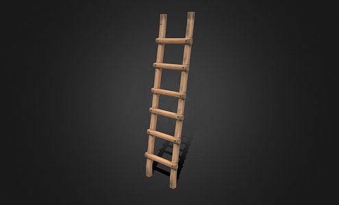 Ladder Wooden Ladder Climbing Ladder Woodworking Ladder Wooden Ladder Retro Ladder Old Ladder Broken Ladder Low Face Number Low Mold Simple Mold Video Level Super Realistic 3d model