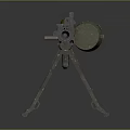 Browning machine gun Browning machine gun Browning machine gun machine gun bullet 3d model
