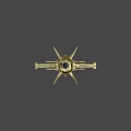 Ornate Fantasy Sword With Golden Hilt And Engraved Blade Surrounded By Sparks