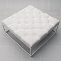 Modern Beige Coffee Table With Tufted Diamond Pattern and Metal Frame for Living Room